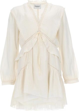 Isabel Marant Damya Ruffled Trim Lace Mini Dress