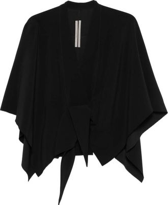 Rick Owens Knotted-waist V-neck Blouse