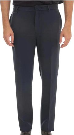 Armani Twill Pantalon - Heren - Nette broeken - Blauw - M - Polyester - Broeken