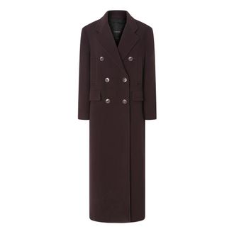 Pinko Covent Coat - Dames - Mantel - Bruin - S - Wol - Jassen
