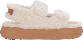 Moon Boot White Textured Sandals