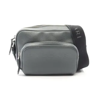 Bulgari Green Leather Handbag Shoulder Bag (Pre-Owned)
