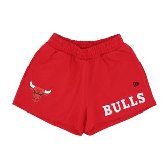 New Era New Era, Sportswear, female, Red, Size: M Chicago Bulls Logo Shorts Red/Black
