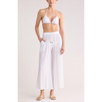 Nordstrom Rack Easy Gauze Cover-Up Pants in White at Nordstrom Rack, Size X-Small