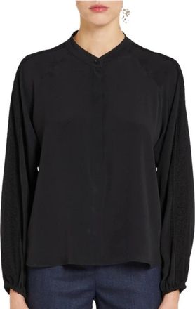 Marella Shirt - Dames - Blouses - Zwart - S - Overhemden