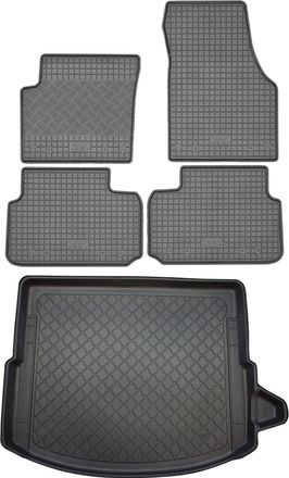 OEM Land Rover Discovery Sport L550 Suv (5 Puertas) Desde Enero De 2015. Juego: Alfombrillas De Goma Para Coche + Alfombrilla Para Maletero