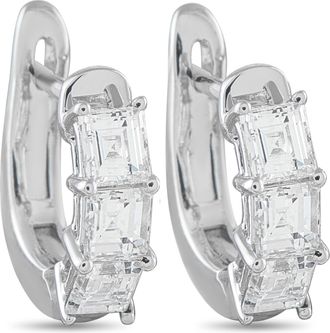 Luxury Bazaar 18K White Gold 1.50ct Diamond Earrings AER-19359