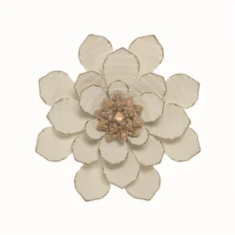 Foreside Home And Garden 8.75 x 8.75 inch White Metal Layered Flower Wall D&eacute;cor at Nordstrom