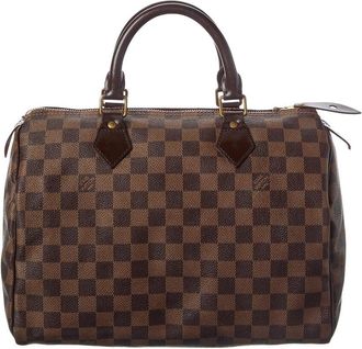 Louis Vuitton Brown Damier Ebene Coated Canvas Speedy 25 (Authentic Pre-Loved)