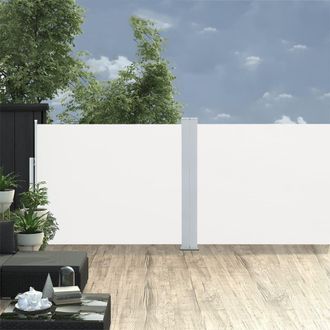 Berkfield Home Retractable Side Awning Cream 140x1000 cm in Beige