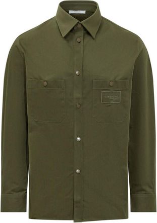 Givenchy Olive Regular Solid Shirt