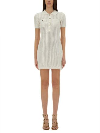 Self Portrait Mini Crochet Dress With Sequins