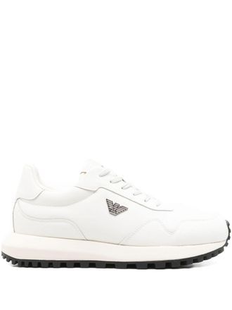 Emporio Armani nylon sneakers met logo