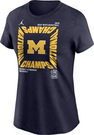 Nike Jordan Womens Michigan (Mens) Jordan College T-Shirt in Blue | W11942P461FFMI-NAV