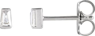 Diamond2Deal 1/8ct Lab-Grown Diamond Channel-Set Earrings Clarity SI, Color G-H, 14k Gold