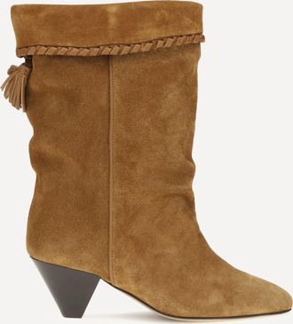 Isabel Marant Stivali drappeggiati in camoscio Woman 36