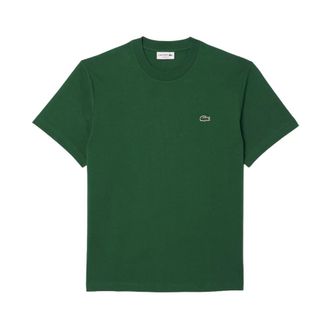 Lacoste T-Shirts, male, Green, Size: 2XL Th7318 Cotton T-shirt