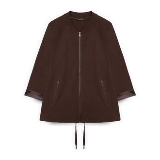 Fiorella Rubino Dames, Sweatshirts & Hoodies, Bruin, Maat: S Satijn