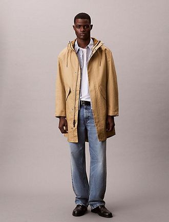 Calvin Klein Bonded Cotton Relaxed Parka Jacket
