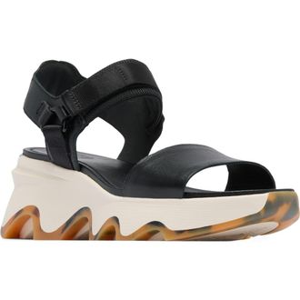 Sorel Kinetic Y-Strap Sandal in Black/Chalk at Nordstrom Rack, Size 7.5