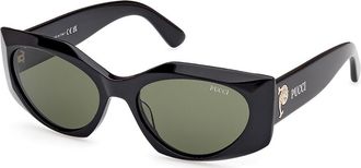 Pucci Emilio Pucci EP0216 01N Womens Sunglasses Black Size 55
