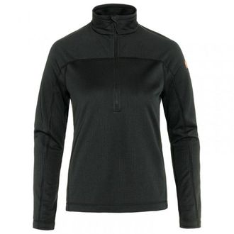 Fj&auml;llr&auml;ven Abisko Lite Fleece Half Zip Fleecepullover f&uuml;r Damen | schwarz