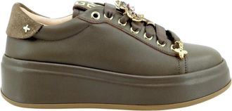 Gio+ Olivia Sneaker - Dames - Sneakers - Bruin - 37 EU - Leer - Schoenen