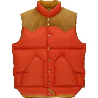 Fortela Rocky Mountain Featherbed Down Vest in Orange at Nordstrom, Size 44 Eu