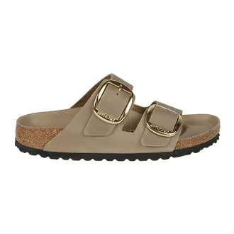 Birkenstock Sliders, female, Brown, Size: 10 US Arizona Big Buckle Sandals
