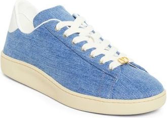 Valentino Garavani Royco Denim Low Top Sneaker in Blue Multi at Nordstrom, Size 12Us