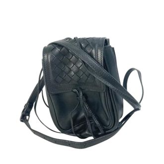 Bottega Veneta Pre-owned Cross Body Bags, female, Black, Size: ONE SIZE Pre-owned Leather pouches