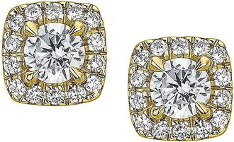 Created Brilliance Frances Yellow Gold Lab Grown Diamond Earrings