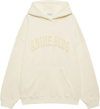 Anine Bing Relaxed-Fit Cotton Sweatshirt with Embroidered Logo