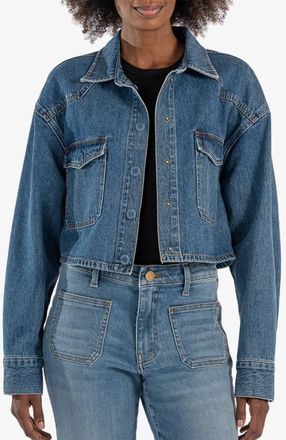 Kut from the Kloth Western Billie Crop Jacket In Alive