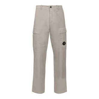 C.P. Company Stretch Sateen Regular Cargo Trousers - male - C.P. Company - Straight Trousers - Beige - 2XL - Trousers