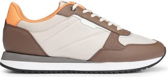 HUGO BOSS Mens Open Brown Kai Runner Trainer - Size UK 8