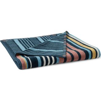 Coyuchi Dawn Stripe Organic Cotton Beach Towel in Midnight Indigo Stripe at Nordstrom
