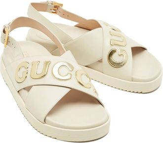 Gucci Sandali con logo - Toni neutri