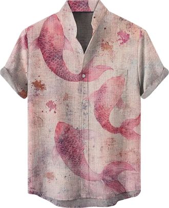 Generic Funny Shirts for Men Short Sleeve | Casual Animal Printed Designer Fashion Tops | Summer Hawaiian Holiday Beach Shirt | Vacation Outfits | Country Sty