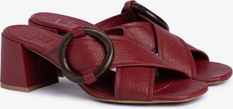 Pedro Garcia Red leather slingback criss-cross heel | Uxia | Fall-winter 26 |