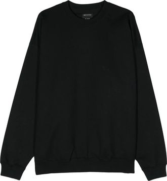 Yohji Yamamoto FL Crew Sweat - Heren - Sweatshirts - Zwart - XS - Katoen - Hoodies & sweatvesten