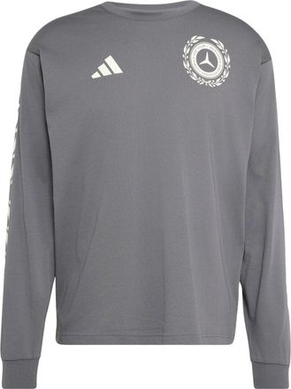 adidas x Mercedes AMG Petronas Formula 1 Team Silver Arrows Long Sleeve T-Shirt Asia Sizing Granite KS2240