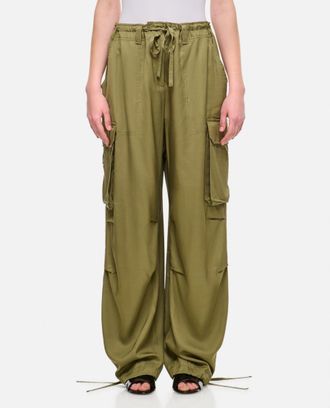 Golden Goose Green CARGO VISCOSE PANTS