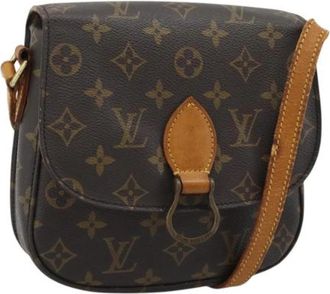 Louis Vuitton Pre-owned Monogram Canvas Shoulder Bag - Dames - Vintage Schoudertas - Bruin - ONE Size - Leer - Vintage