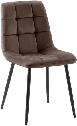 Clp Silla De Comedor Tilde Terciopelo Marr&oacute;n