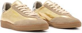 AllSaints Thelma Metallic Sneaker in Gold/sand Brown at Nordstrom Rack, Size 11Us / 41Eu
