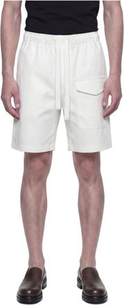STUDIO NICHOLSON Korte Broeken, Heren, Wit, L, Casual Shorts