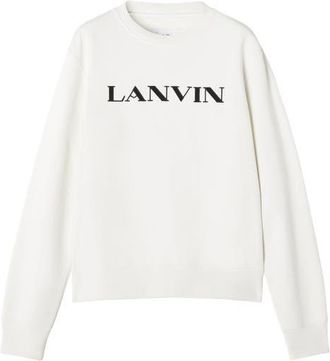 Lanvin Embroidered Cotton Sweatshirt in Cloth at Nordstrom, Size Xx-Large