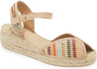Toni Pons Bella Espadrille Wedge in Beige at Nordstrom, Size 7-7.5Us