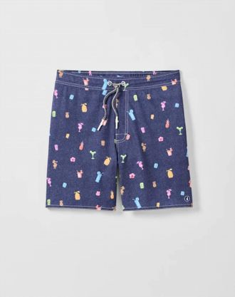 Johnnie-O Mens Half Elastic Swim Trunks In Kanaloa